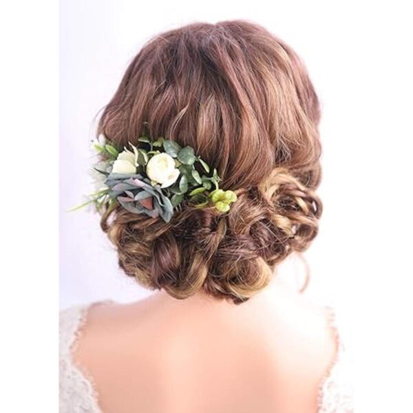 Kercisbeauty Peine de pelo azul marino con flores para_4