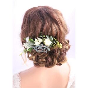 Kercisbeauty Peine de pelo azul marino con flores para_1