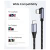 HOTNOW PD Cable USB C a USB C en ángulo recto de 1.5_3
