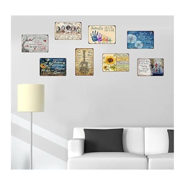 Letrero de metal con texto en inglés What a Wonderful_5