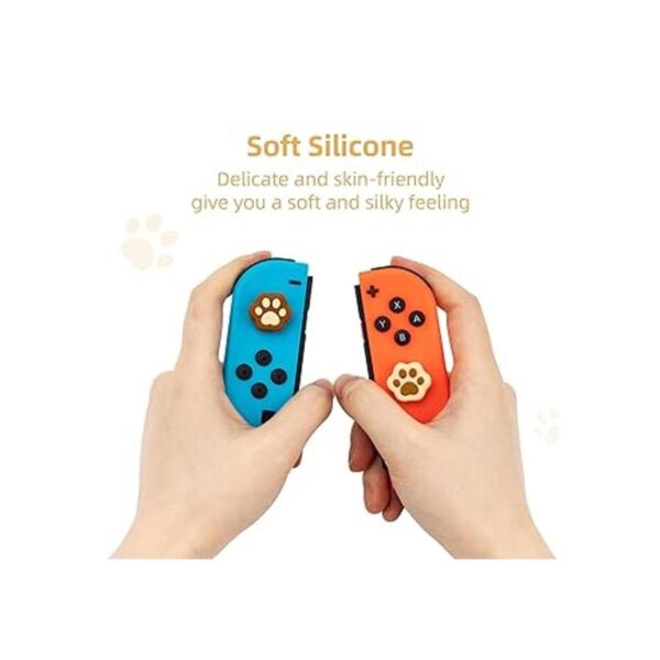 GeekShare 4PCS Cat Paw Shape Thumb Grip CapsSoft Silicone_2