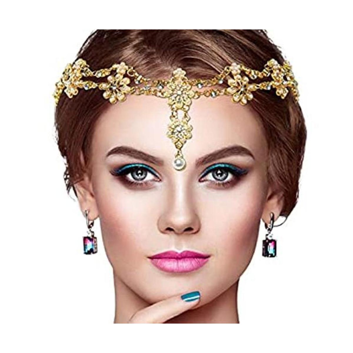 Gonioa Cadena para la cabeza diadema de cristal bohemio