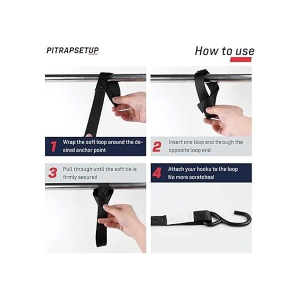 PITRAPSETUP Correas de amarre suaves 12 pulgadas de_4