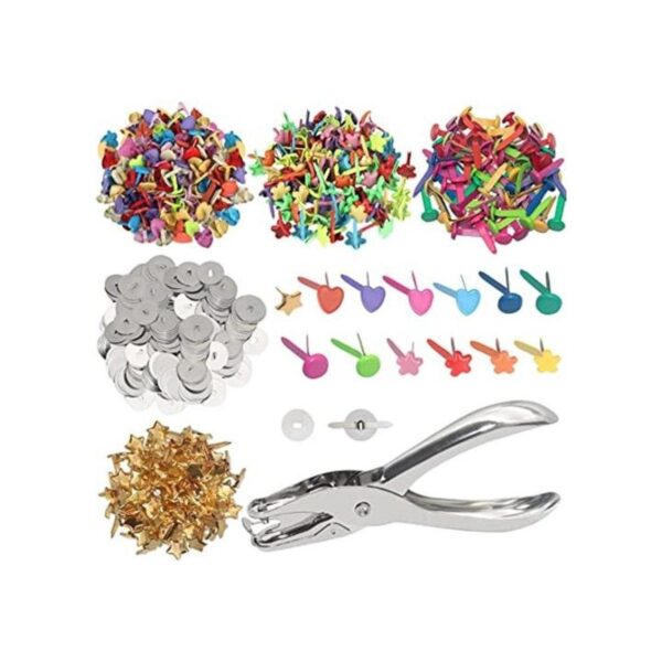 400 piezas de mini brad sujetadores de papel multicolor