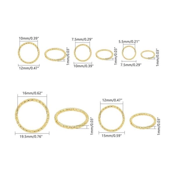 PH PandaHall Anillos Twist OpenJump 760 anillos de hierro