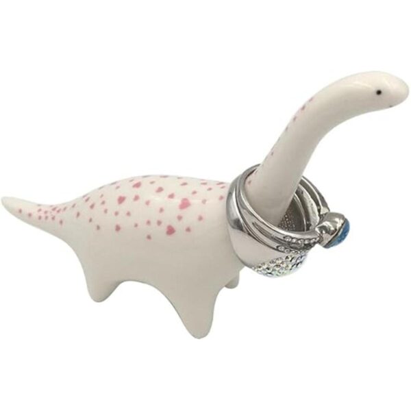 OYLZ Adorable soporte de anillo de cerámica con diseño de