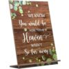 Letrero de boda rústico con memoria amorosa con texto en