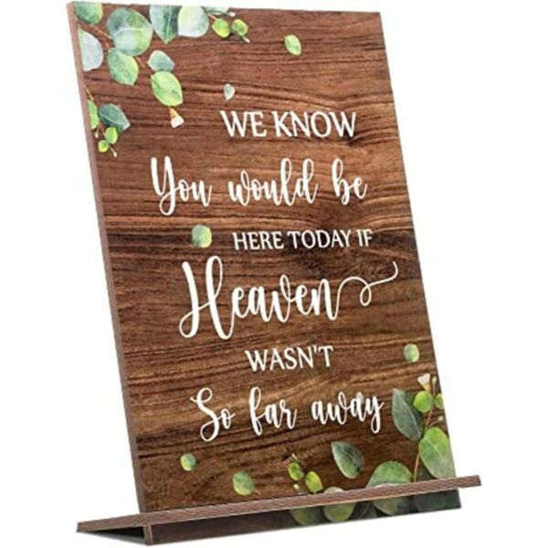 Letrero de boda rústico con memoria amorosa con texto en