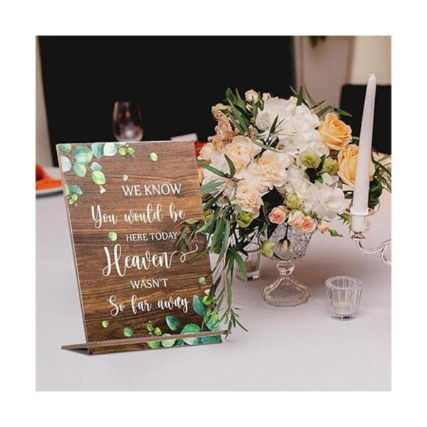 Letrero de boda rústico con memoria amorosa con texto en