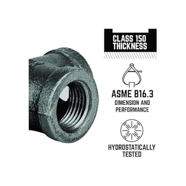PIPE DCOR 12 pulg. Enchufe de hierro maleable negro_4