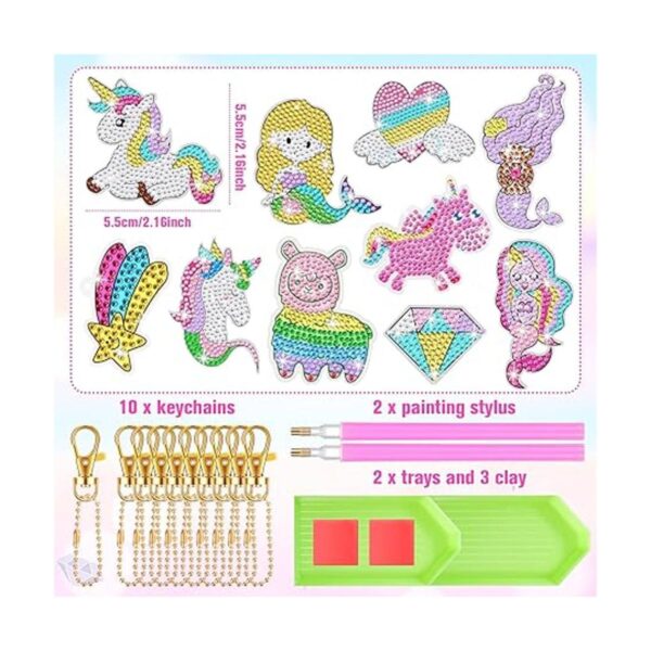 Juego de 10 kits de pintura de diamantes 5D para niños_2