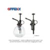OFFIDIX Botella de riego de cristal transparente 6.3_6