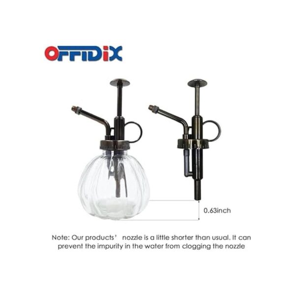 OFFIDIX Botella de riego de cristal transparente 6.3_6