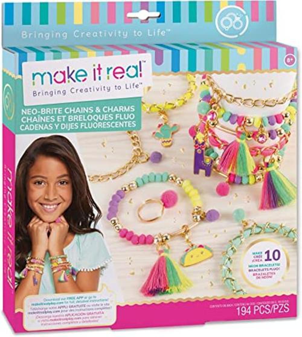 Make It Real Cadenas y dijes NeoBrite. Kit de fabricación
