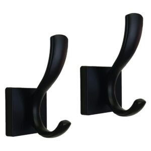 HOWMAX Soporte para toallas de mano color negro ganchos_1