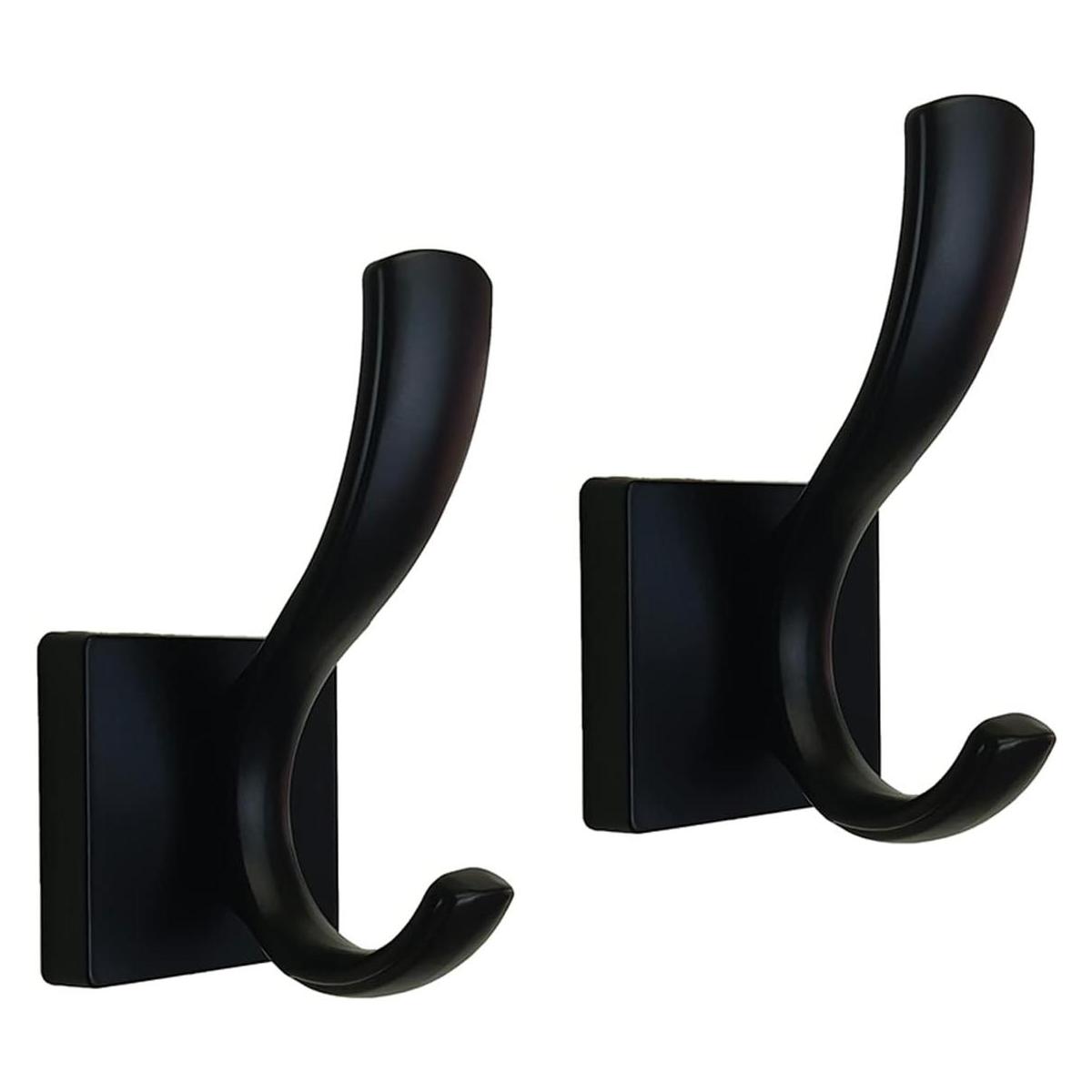 HOWMAX Soporte para toallas de mano color negro ganchos
