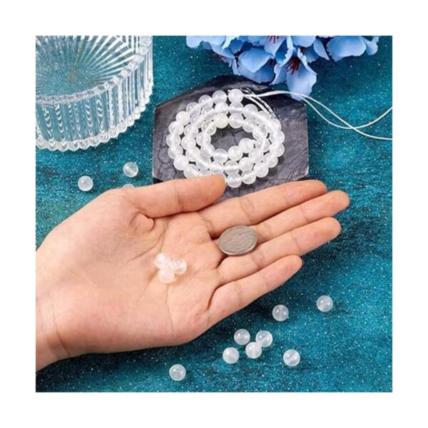 Fashewelry 49 piezas de 0.315 in naturales de selenita_4