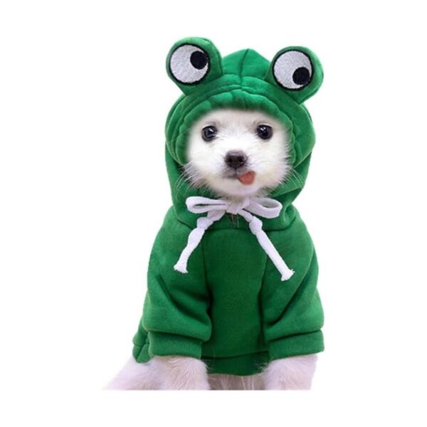 Frieyss Lindo suéter verde con capucha para perro disfraz