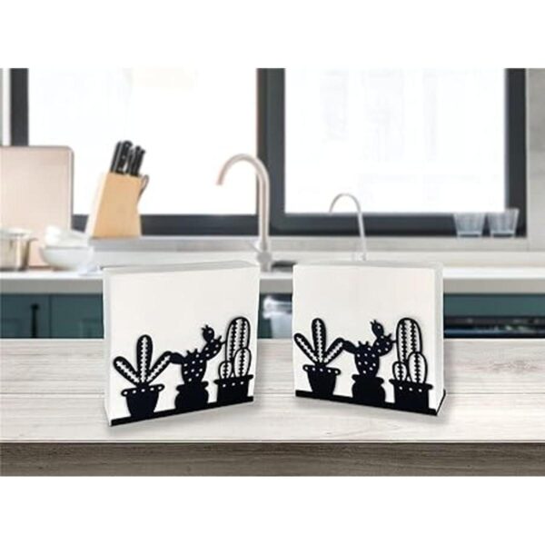 MAINFOR Servilleteros para mesa soporte negro para_2
