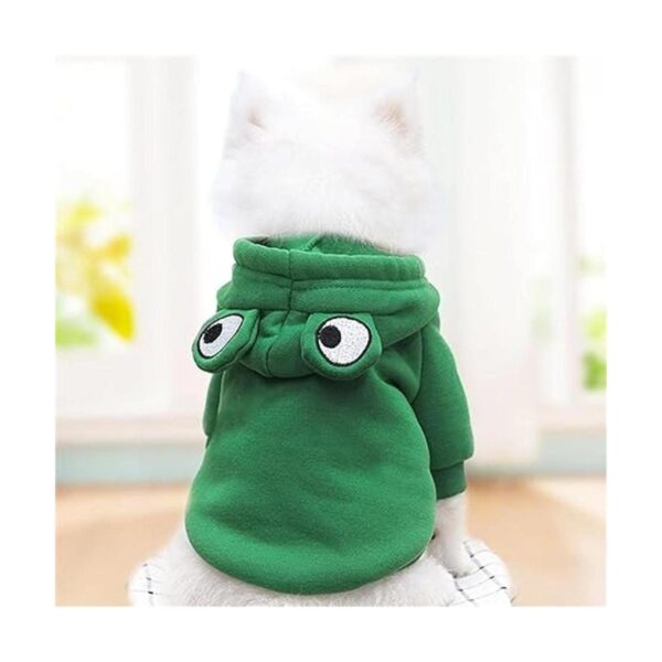 Frieyss Lindo suéter verde con capucha para perro disfraz