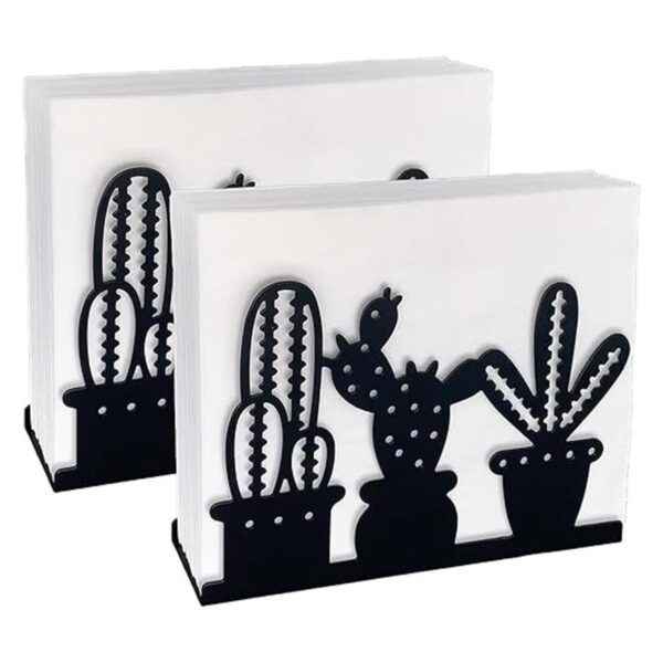 MAINFOR Servilleteros para mesa soporte negro para_1