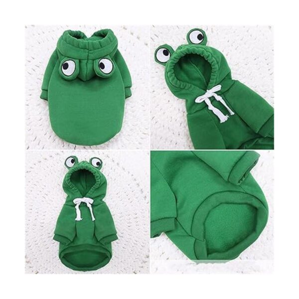 Frieyss Lindo suéter verde con capucha para perro disfraz