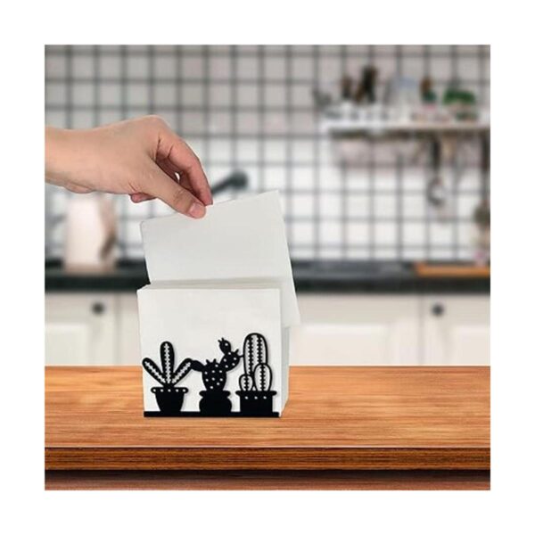 MAINFOR Servilleteros para mesa soporte negro para_4
