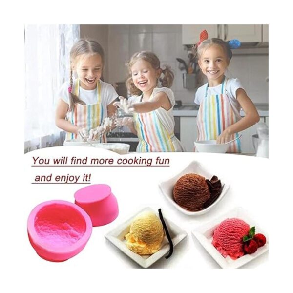 Moldes de silicona en forma de bola de helado 3D Molde