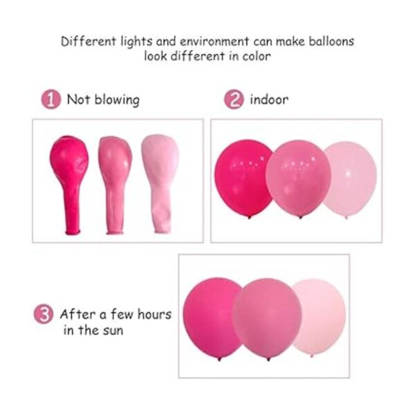 PERPAOL Kit de arco de guirnalda de globos rosa rosa 143_3