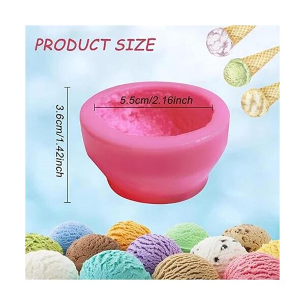 Moldes de silicona en forma de bola de helado 3D Molde