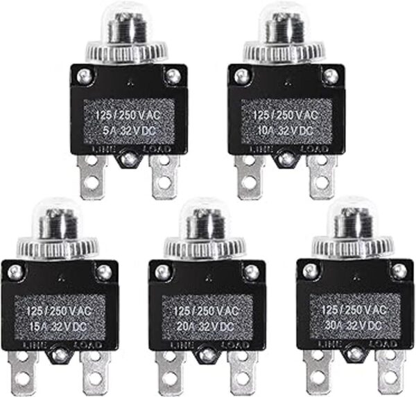 Fuzbaxy 5 disyuntores de 5 10 15 20 30 amperios con