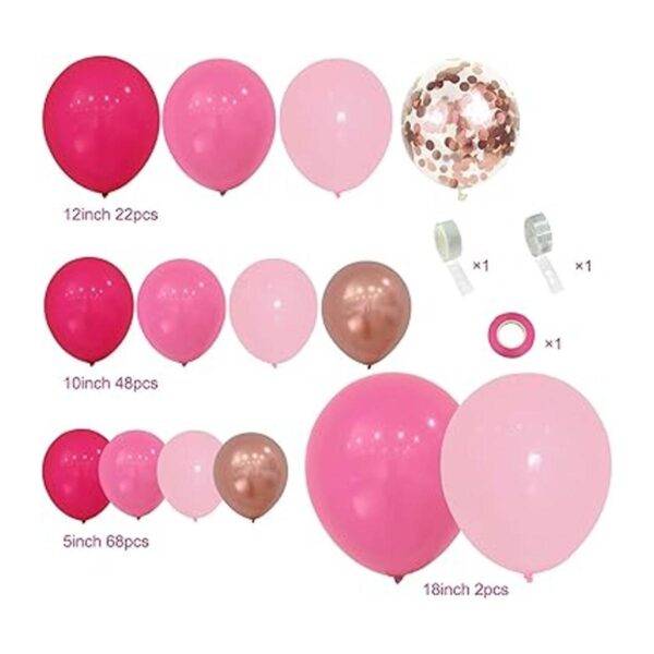 PERPAOL Kit de arco de guirnalda de globos rosa rosa 143_2