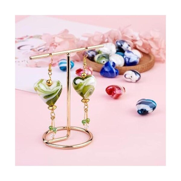 Cheriswelry 20 cuentas de cristal con forma de corazón_4