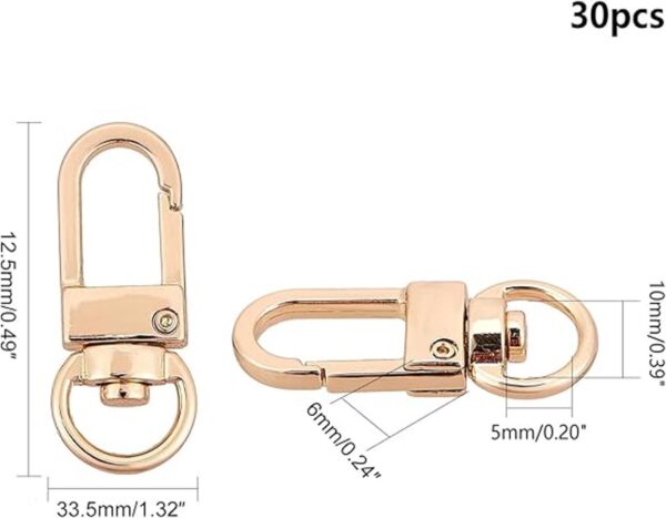 PH PandaHall Clips para llavero 30 piezas de metal dorado