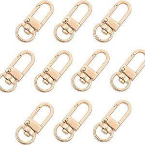 PH PandaHall Clips para llavero 30 piezas de metal dorado