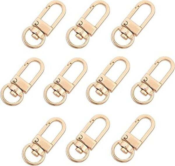 PH PandaHall Clips para llavero 30 piezas de metal dorado