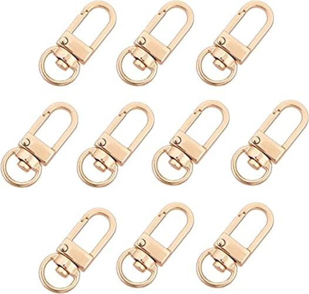 PH PandaHall Clips para llavero 30 piezas de metal dorado