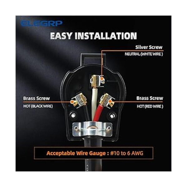 ELEGRP NEMA 1030P y NEMA 1050P enchufe angular 4 clavijas