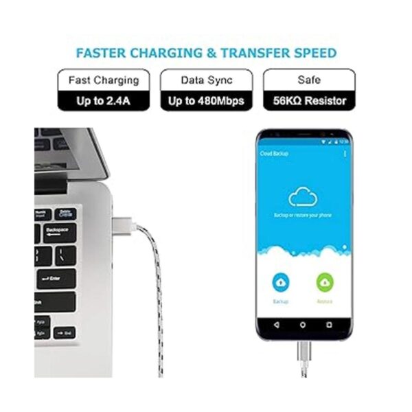 Google Pixel 2 Cable de carga USB tipo C de 15 pies_4
