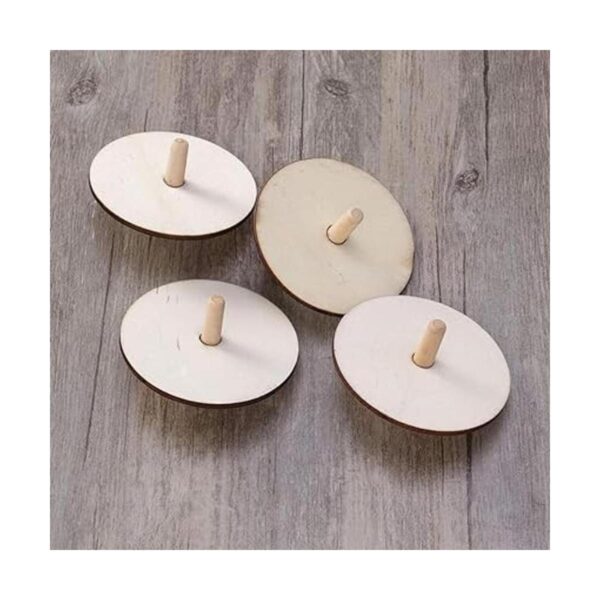 NUOBESTY 20 piezas de bricolaje de madera Spinning Tops_6