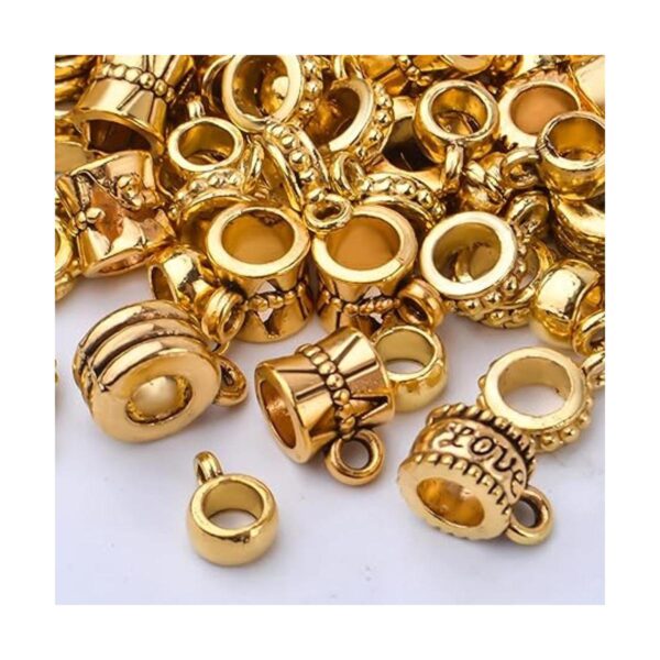 Cuentas de tubo de fianza de oro antiguo de 3.53 oz
