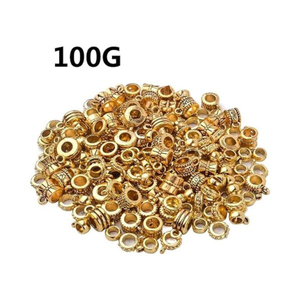 Cuentas de tubo de fianza de oro antiguo de 3.53 oz