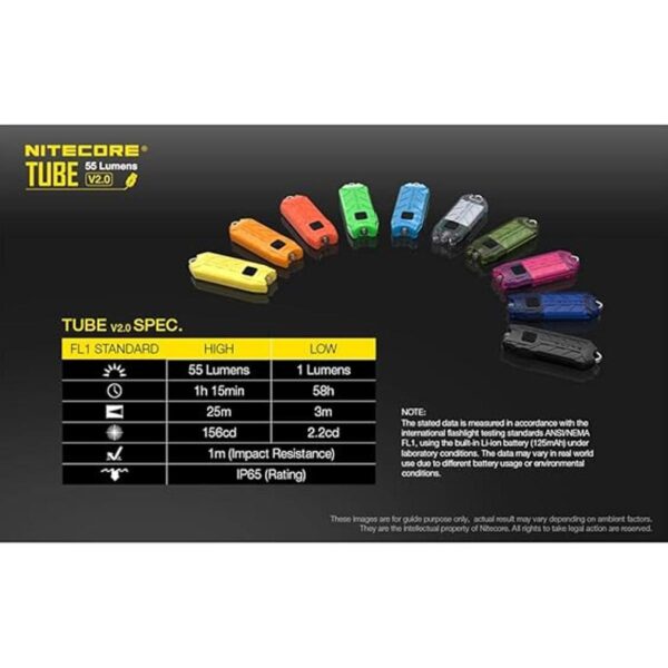 Nitecore Tube V2.0 Llavero ultraligero recargable por USB