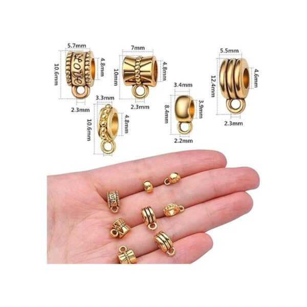 Cuentas de tubo de fianza de oro antiguo de 3.53 oz