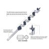 MAXCRAFT Wood Auger Bits 12 Diameter with 9inch Length_2