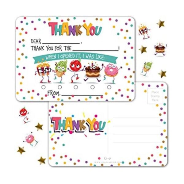 Gooji Paquete de 25 tarjetas de agradecimiento para niños_1