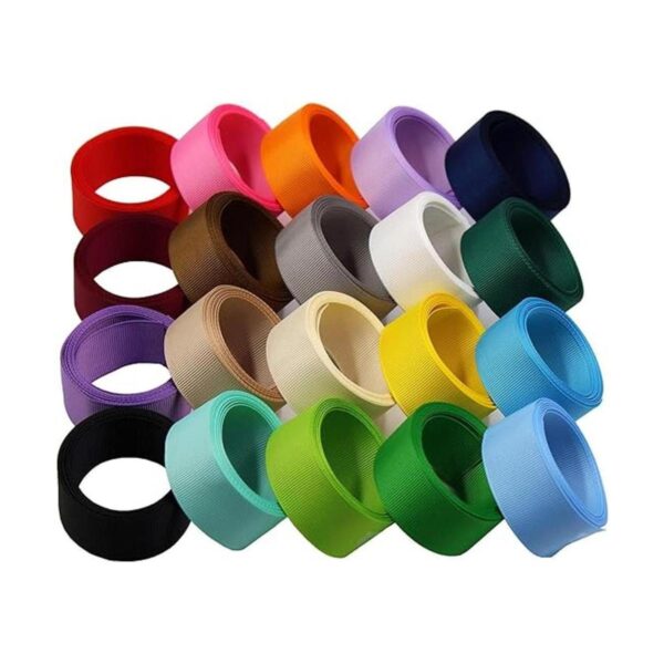 Cintas de tela de grogrén de 1 pulgada 20 colores 2