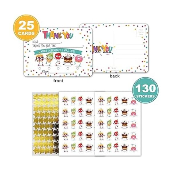 Gooji Paquete de 25 tarjetas de agradecimiento para niños_2