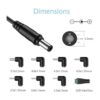LIANSUM Cargador de coche DC de 12 V 2 A cable de_2