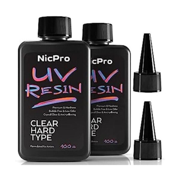 Nicpro Resina UV de 7.05 oz 2 piezas de resina epoxi_1